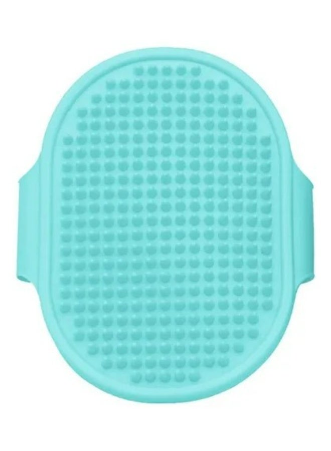 Pet Brush, Teal, Silicone Grooming Tool with Textured Surface